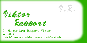 viktor rapport business card
